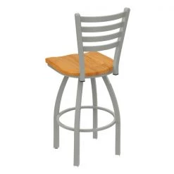 Holland Bar Stool Co. 30" Swivel Bar Stool, Nickel Finish, Med Oak Seat -Kitchen & Dining Furniture Sales Store Holland20Bar20Stool20Co 410ANMedOak 2