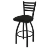 Holland Bar Stool Co. 25" Swivel Counter Stool, Black Wrinkle, Canter Espresso Seat -Kitchen & Dining Furniture Sales Store Holland20Bar20Stool20Co 410BW003