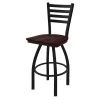 Holland Bar Stool Co. 30" Swivel Bar Stool, Black Wrinkle, Dark Cherry Maple Seat -Kitchen & Dining Furniture Sales Store Holland20Bar20Stool20Co 410BWDCMpl