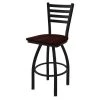 Holland Bar Stool Co. 30" Swivel Bar Stool, Black Wrinkle, Dark Cherry Oak Seat -Kitchen & Dining Furniture Sales Store Holland20Bar20Stool20Co 410BWDCOak