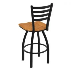 Holland Bar Stool Co. 30" Swivel Bar Stool, Black Wrinkle, Med Maple Seat -Kitchen & Dining Furniture Sales Store Holland20Bar20Stool20Co 410BWMedMpl 2