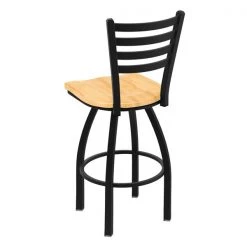 Holland Bar Stool Co. 30" Swivel Bar Stool, Black Wrinkle, Nat Maple Seat -Kitchen & Dining Furniture Sales Store Holland20Bar20Stool20Co 410BWNatMpl 2
