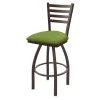 Holland Bar Stool Co. 30" Swivel Bar Stool, Bronze Finish, Canter Kiwi Green Seat