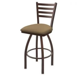 Holland Bar Stool Co. 30" Swivel Bar Stool, Bronze Finish, Canter Sand Seat