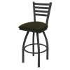 Holland Bar Stool Co. 30" Swivel Bar Stool, Pewter Finish, Canter Pine Seat