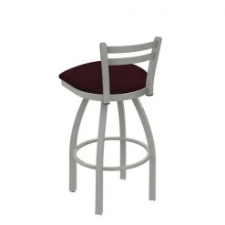 Holland Bar Stool Co. 30" Low Back Swivel Bar Stool, Nickel Finish, Canter Bordeaux Seat -Kitchen & Dining Furniture Sales Store Holland20Bar20Stool20Co 411AN005 2
