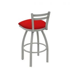 Holland Bar Stool Co. 30" Low Back Swivel Bar Stool, Nickel Finish, Canter Red Seat -Kitchen & Dining Furniture Sales Store Holland20Bar20Stool20Co 411AN011 2