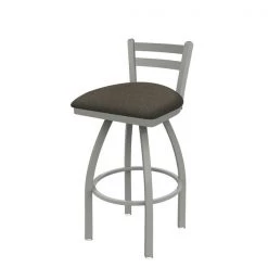 Holland Bar Stool Co. 25" Low Back Swivel Counter Stool, Nickel Finish, Graph Chalice Seat