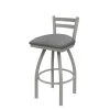 Holland Bar Stool Co. 30" Low Back Swivel Bar Stool, Nickel Finish, Graph Seat