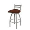 Holland Bar Stool Co. 25" Low Back Swivel Counter Stool, Nickel Finish, Rein Adobe Seat -Kitchen & Dining Furniture Sales Store Holland20Bar20Stool20Co 411AN023