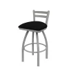 Holland Bar Stool Co. 30" Low Back Swivel Bar Stool, Nickel Finish, Black Vinyl Seat -Kitchen & Dining Furniture Sales Store Holland20Bar20Stool20Co 411ANBlkVinyl