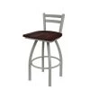Holland Bar Stool Co. 30" Low Back Swivel Bar Stool, Nickel Finish, Dark Cherry Maple Seat -Kitchen & Dining Furniture Sales Store Holland20Bar20Stool20Co 411ANDCMpl