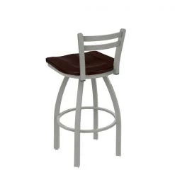 Holland Bar Stool Co. 30" Low Back Swivel Bar Stool, Nickel Finish, Dark Cherry Maple Seat -Kitchen & Dining Furniture Sales Store Holland20Bar20Stool20Co 411ANDCMpl 2