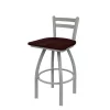 Holland Bar Stool Co. 25" Low Back Swivel Counter Stool, Nickel Finish, Dark Cherry Oak Seat -Kitchen & Dining Furniture Sales Store Holland20Bar20Stool20Co 411ANDCOak
