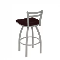 Holland Bar Stool Co. 25" Low Back Swivel Counter Stool, Nickel Finish, Dark Cherry Oak Seat -Kitchen & Dining Furniture Sales Store Holland20Bar20Stool20Co 411ANDCOak 2