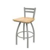Holland Bar Stool Co. 30" Low Back Swivel Bar Stool, Nickel Finish, Nat Maple Seat -Kitchen & Dining Furniture Sales Store Holland20Bar20Stool20Co 411ANNatMpl