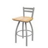 Holland Bar Stool Co. 25" Low Back Swivel Counter Stool, Nickel Finish, Nat Oak Seat -Kitchen & Dining Furniture Sales Store Holland20Bar20Stool20Co 411ANNatOak 1