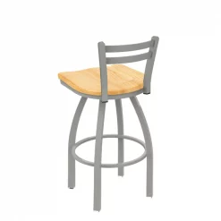 Holland Bar Stool Co. 25" Low Back Swivel Counter Stool, Nickel Finish, Nat Oak Seat -Kitchen & Dining Furniture Sales Store Holland20Bar20Stool20Co 411ANNatOak 2