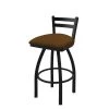 Holland Bar Stool Co. 30" Low Back Swivel Bar Stool, Black Wrinkle, Canter Thatch Seat -Kitchen & Dining Furniture Sales Store Holland20Bar20Stool20Co 411BW001