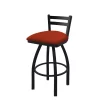 Holland Bar Stool Co. 25" Low Back Swivel Counter Stool, Black Wrinkle, Graph Poppy Seat -Kitchen & Dining Furniture Sales Store Holland20Bar20Stool20Co 411BW021