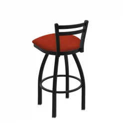 Holland Bar Stool Co. 25" Low Back Swivel Counter Stool, Black Wrinkle, Graph Poppy Seat -Kitchen & Dining Furniture Sales Store Holland20Bar20Stool20Co 411BW021 2