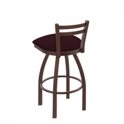 Holland Bar Stool Co. 30" Low Back Swivel Bar Stool, Bronze Finish, Canter Bordeaux Seat -Kitchen & Dining Furniture Sales Store Holland20Bar20Stool20Co 411BZ005 2