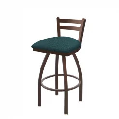 Holland Bar Stool Co. 25" Low Back Swivel Counter Stool, Bronze Finish, Graph Tidal Seat
