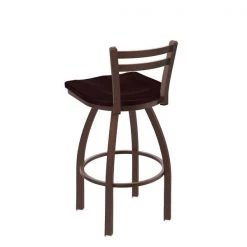 Holland Bar Stool Co. 30" Low Back Swivel Bar Stool, Bronze Finish, Dark Cherry Oak Seat -Kitchen & Dining Furniture Sales Store Holland20Bar20Stool20Co 411BZDCOak 2