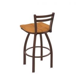 Holland Bar Stool Co. 30" Low Back Swivel Bar Stool, Bronze Finish, Med Maple Seat -Kitchen & Dining Furniture Sales Store Holland20Bar20Stool20Co 411BZMedMpl 2