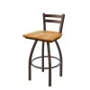 Holland Bar Stool Co. 30" Low Back Swivel Bar Stool, Bronze Finish, Med Oak Seat -Kitchen & Dining Furniture Sales Store Holland20Bar20Stool20Co 411BZMedOak