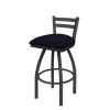Holland Bar Stool Co. 30" Low Back Swivel Bar Stool, Pewter Finish, Canter Twilight Seat -Kitchen & Dining Furniture Sales Store Holland20Bar20Stool20Co 411PW002