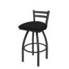 Holland Bar Stool Co. 30" Low Back Swivel Bar Stool, Pewter Finish, Canter Espresso Seat -Kitchen & Dining Furniture Sales Store Holland20Bar20Stool20Co 411PW003