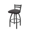 Holland Bar Stool Co. 30" Low Back Swivel Bar Stool, Pewter Finish, Canter Storm Seat -Kitchen & Dining Furniture Sales Store Holland20Bar20Stool20Co 411PW004