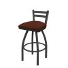 Holland Bar Stool Co. 25" Low Back Swivel Counter Stool, Pewter Finish, Rein Adobe Seat -Kitchen & Dining Furniture Sales Store Holland20Bar20Stool20Co 411PW023