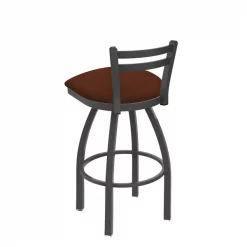 Holland Bar Stool Co. 25" Low Back Swivel Counter Stool, Pewter Finish, Rein Adobe Seat -Kitchen & Dining Furniture Sales Store Holland20Bar20Stool20Co 411PW023 2