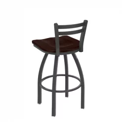 Holland Bar Stool Co. 30" Low Back Swivel Bar Stool, Pewter Finish, Dark Cherry Maple Seat -Kitchen & Dining Furniture Sales Store Holland20Bar20Stool20Co 411PWDCMpl 2