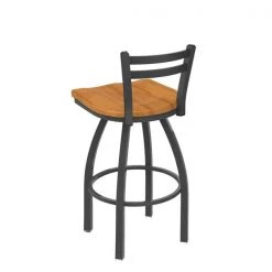 Holland Bar Stool Co. 30" Low Back Swivel Bar Stool, Pewter Finish, Med Maple Seat -Kitchen & Dining Furniture Sales Store Holland20Bar20Stool20Co 411PWMedMpl 2