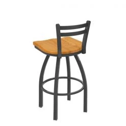 Holland Bar Stool Co. 25" Low Back Swivel Counter Stool, Pewter Finish, Med Oak Seat -Kitchen & Dining Furniture Sales Store Holland20Bar20Stool20Co 411PWMedOak 2