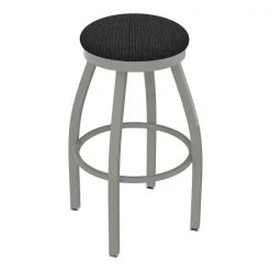 Holland Bar Stool Co. 30" Swivel Bar Stool, Nickel Finish, Graph Coal Seat
