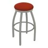 Holland Bar Stool Co. 30" Swivel Bar Stool, Nickel Finish, Graph Poppy Seat