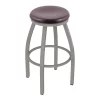 Holland Bar Stool Co. 30" Swivel Bar Stool, Nickel Finish, Dark Cherry Oak Seat -Kitchen & Dining Furniture Sales Store Holland20Bar20Stool20Co 802ANDCOak