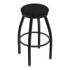 Holland Bar Stool Co. 30" Swivel Bar Stool, Black Wrinkle, Canter Espresso Seat -Kitchen & Dining Furniture Sales Store Holland20Bar20Stool20Co 802BW003