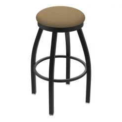 Holland Bar Stool Co. 25" Swivel Counter Stool, Black Wrinkle, Canter Sand Seat