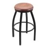 Holland Bar Stool Co. 30" Swivel Bar Stool, Black Wrinkle, Med Maple Seat -Kitchen & Dining Furniture Sales Store Holland20Bar20Stool20Co 802BWMedMpl