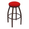 Holland Bar Stool Co. 30" Swivel Bar Stool, Bronze Finish, Canter Red Seat