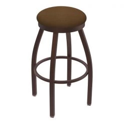 Holland Bar Stool Co. 30" Swivel Bar Stool, Bronze Finish, Rein Thatch Seat