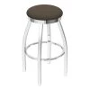 Holland Bar Stool Co. 30" Swivel Bar Stool, Chrome Finish, Canter Earth Seat