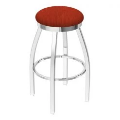 Holland Bar Stool Co. 30" Swivel Bar Stool, Chrome Finish, Graph Poppy Seat