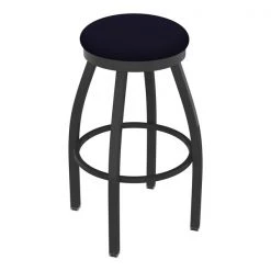 Holland Bar Stool Co. 25" Swivel Counter Stool, Pewter Finish, Canter Twilight Seat