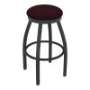 Holland Bar Stool Co. 30" Swivel Bar Stool, Pewter Finish, Canter Bordeaux Seat